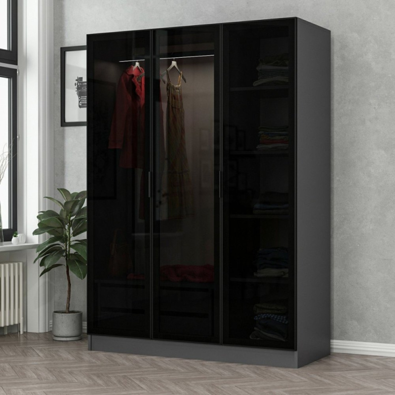 Šatní skříň Kale Anthracite Black - 2272
