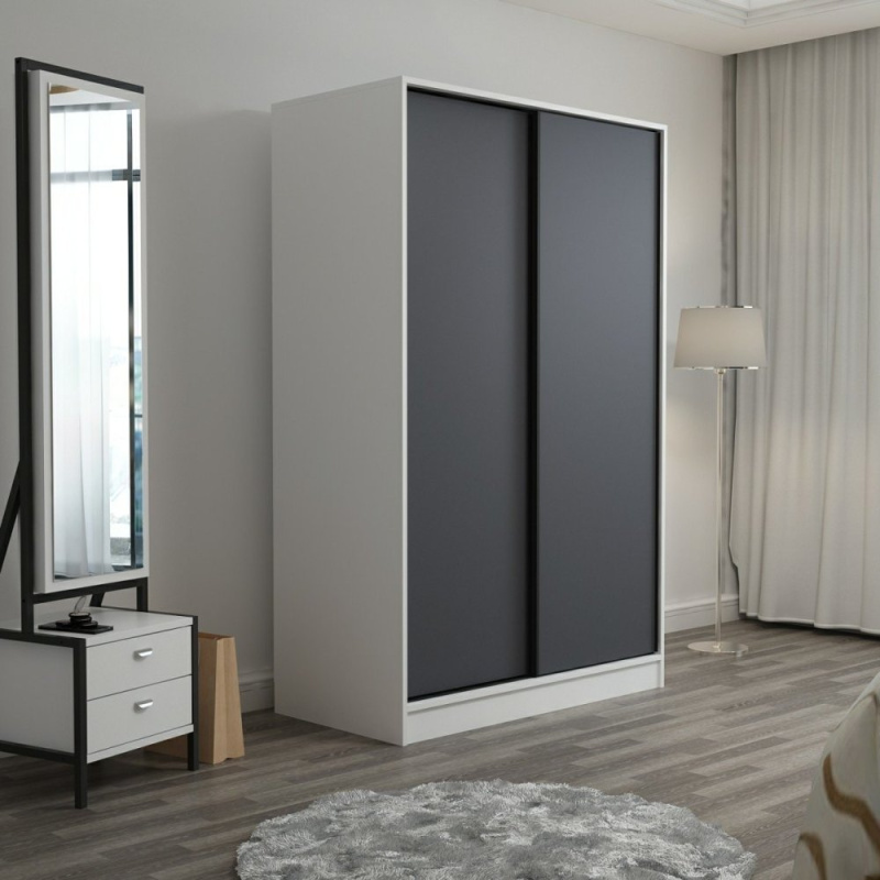 Šatní skříň Kale White Anthracite - 2309