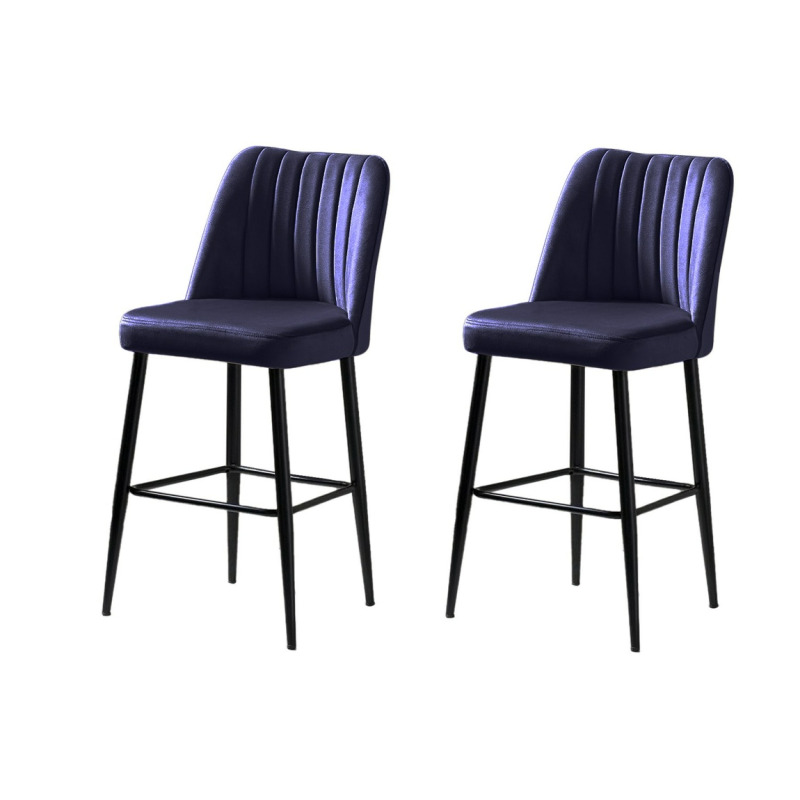 Bar Stool Set (2 Pieces) Vento - Sax Blue