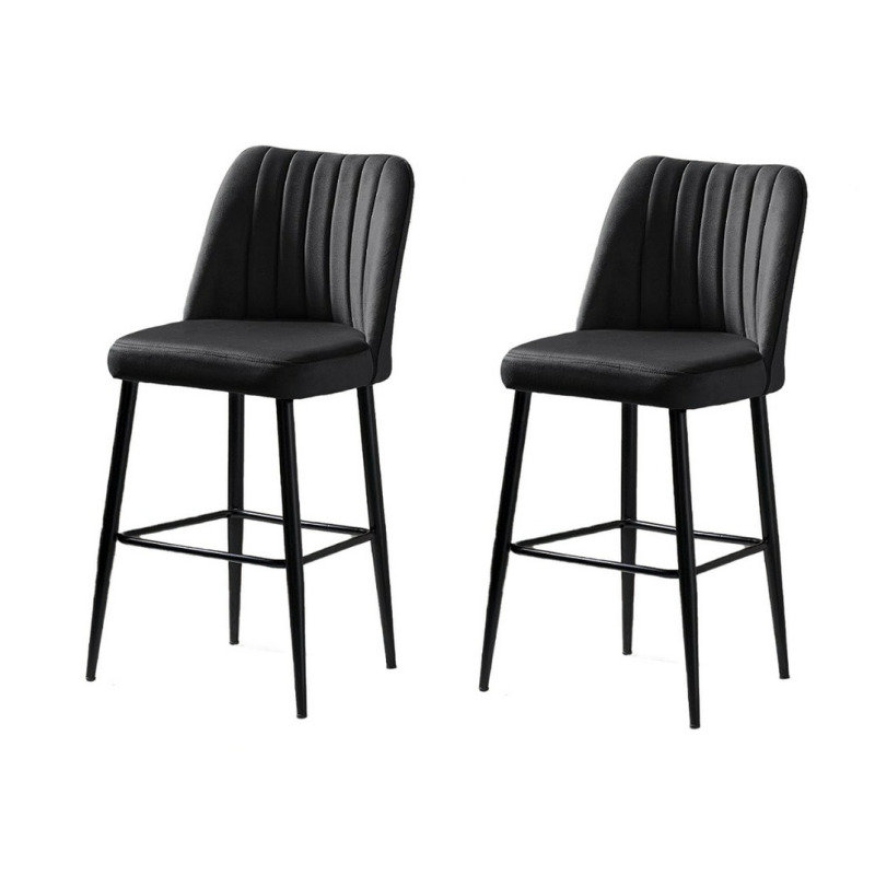 Bar Stool Set (2 Pieces) Vento - Black