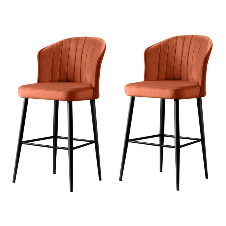 Bar Stool Set (2 Pieces) Rubi - Tile Red