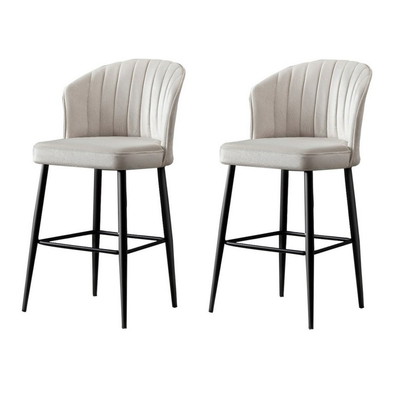 Bar Stool Set (2 Pieces) Rubi - Cream