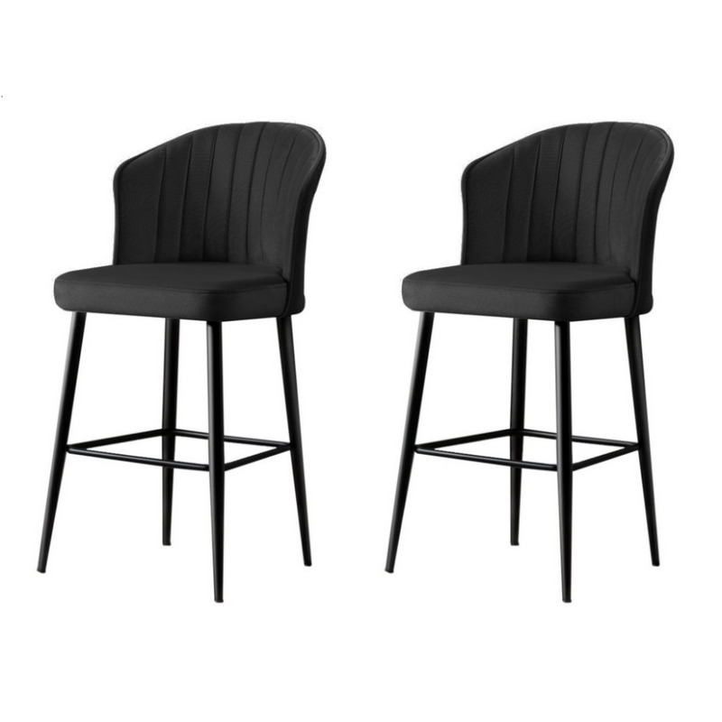 Bar Stool Set (2 Pieces) Rubi - Black