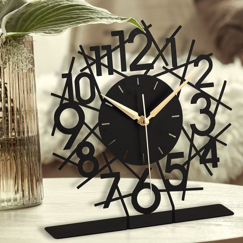 Dekorativní hodiny Lineal - Black