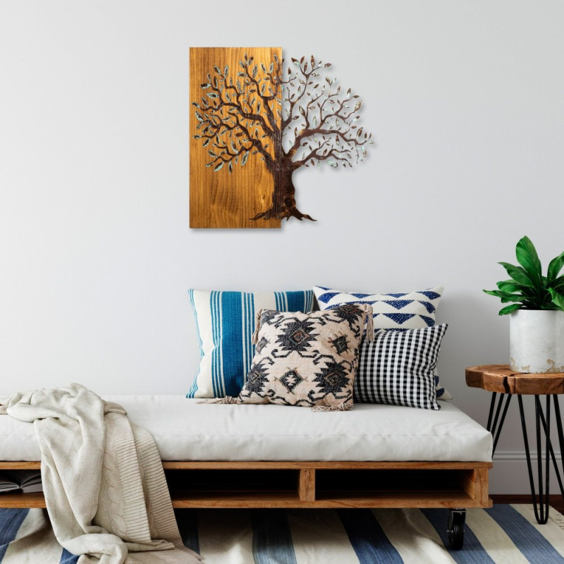 Dekorativní dřevěný doplněk na zeď Mysterious Tree - 371-A