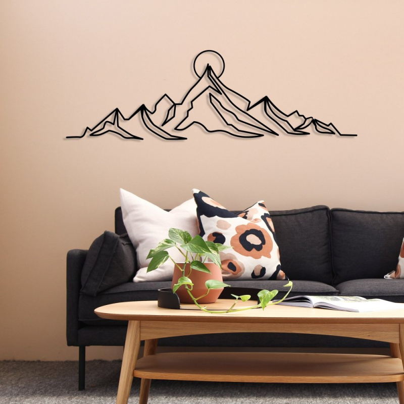 Dekorativní kovový doplněk na zeď Everest