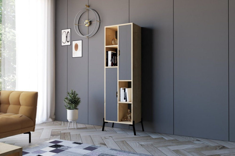 Knihovna Sorrento - Sapphire Oak, Antracite