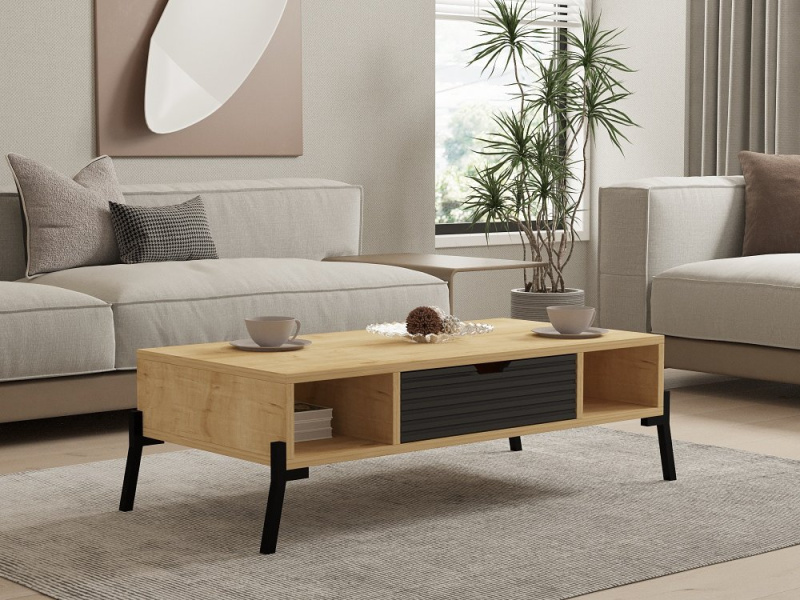 Konferenční stolek Faro - Sapphire Oak, Antracite
