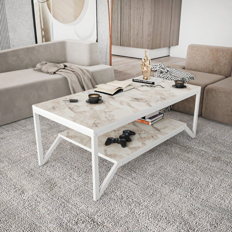 Konferenční stolek Flora - White