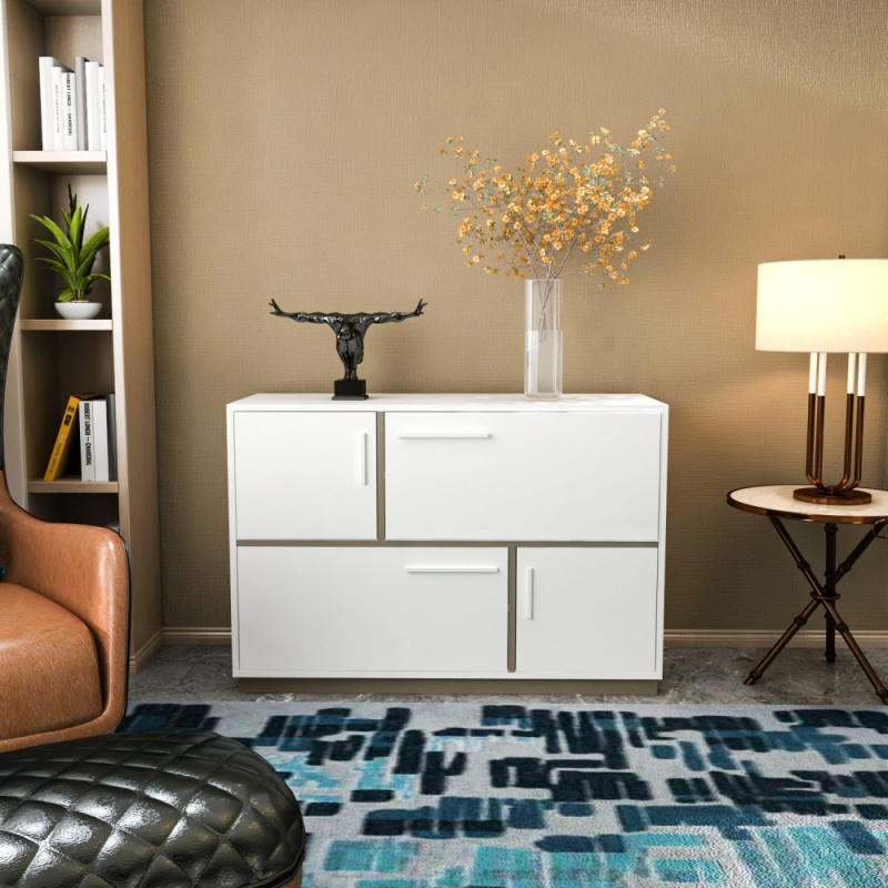 Konzolový stolek Mares - White, Grey