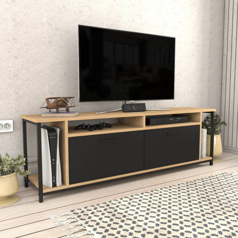 TV stolek Omar - Oak, Black