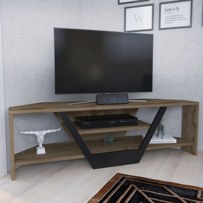 TV stolek Sares - Oud Oak, Black
