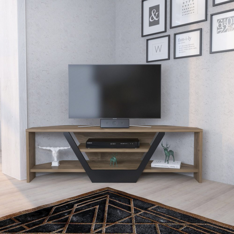 TV stolek Sares - Walnut, Black