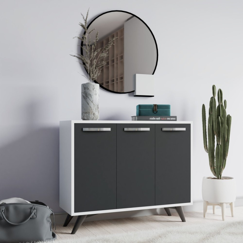 Víceúčelová skříňka Piffa - White, Anthracite