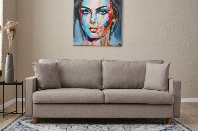 Trojmístná rozkládací pohovka Eva - Cream