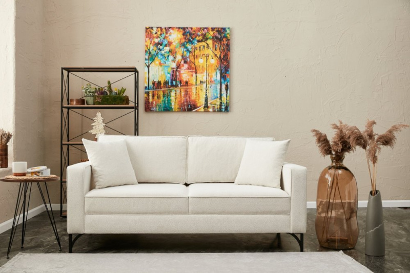 Dvoumístná pohovka Berlin - Cream, Black