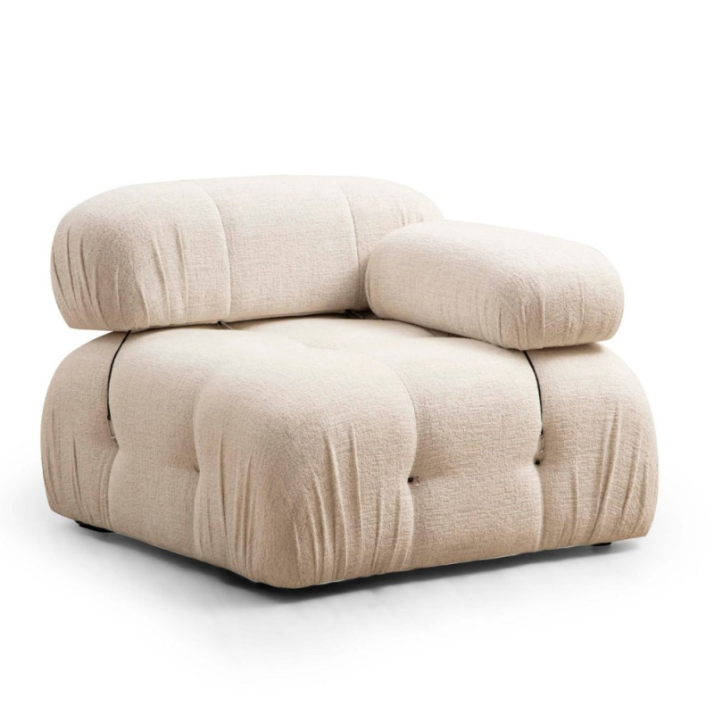 Křeslo / Jednomístná pohovka Bubble 1R - Cream Bouclette