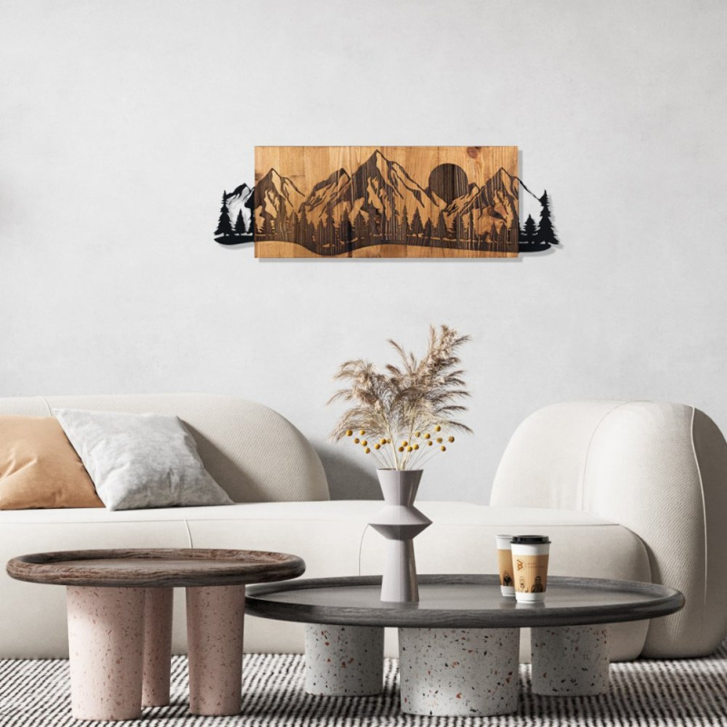 Dekorativní dřevěný doplněk na zeď Sundown