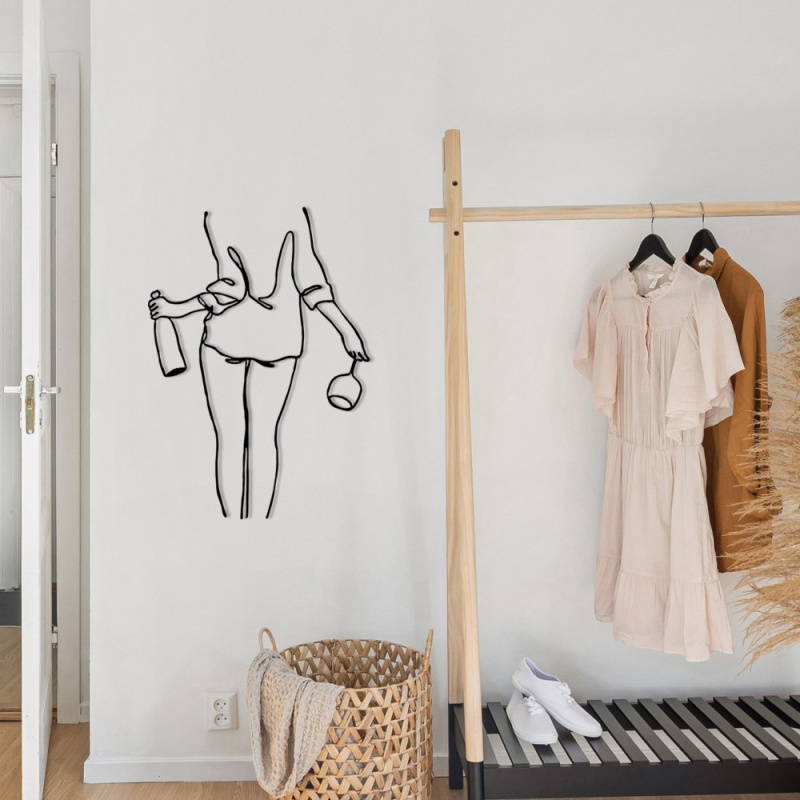 Dekorativní kovový doplněk na zeď Wine Night