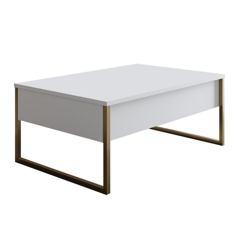 Konferenční stolek Luxe - White, Gold