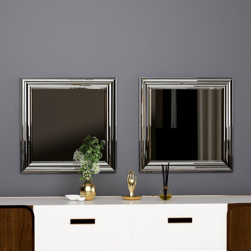 Mirror Set (2 Pieces) Bale - Silver