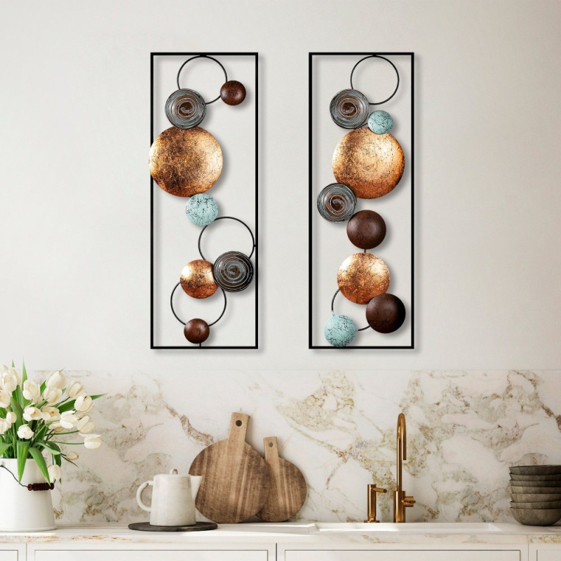 Dekorativní kovový doplněk na zeď Textured - 9