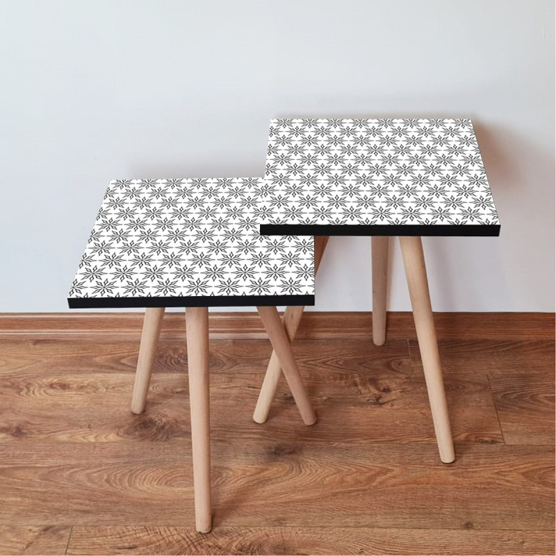 Odkládací stolek 2SHP Black, 2 ks