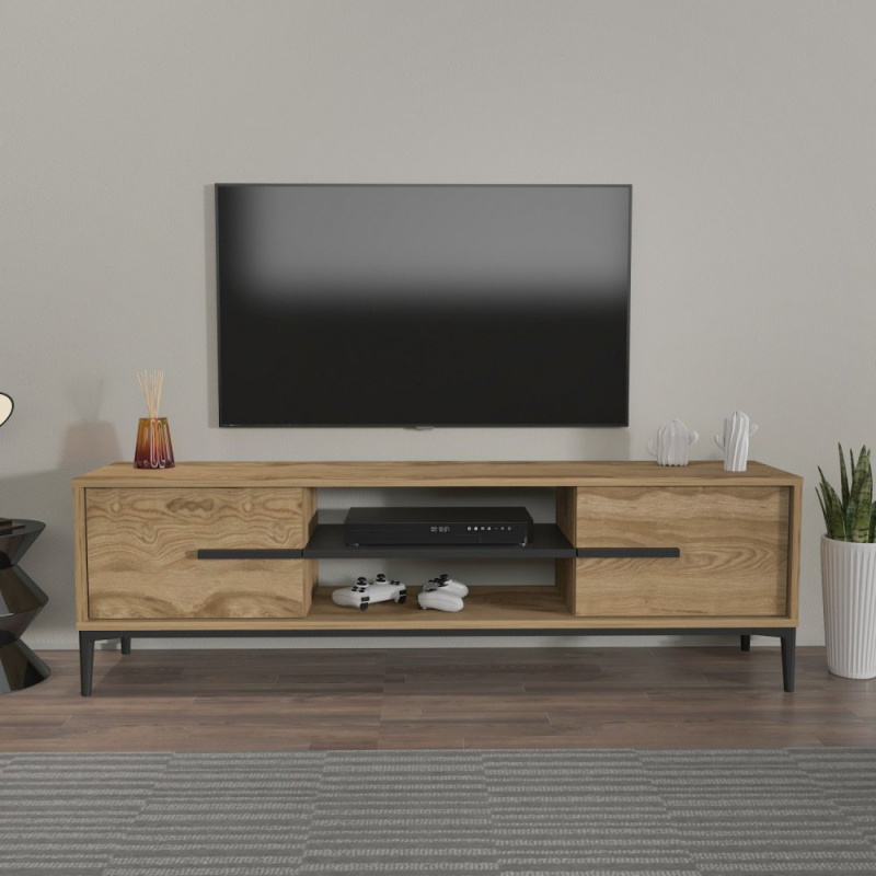 TV stolek Eslem - Oak, Black