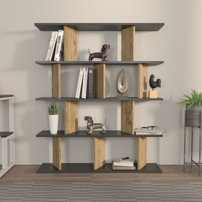 Knihovna Grace - Black, Oak