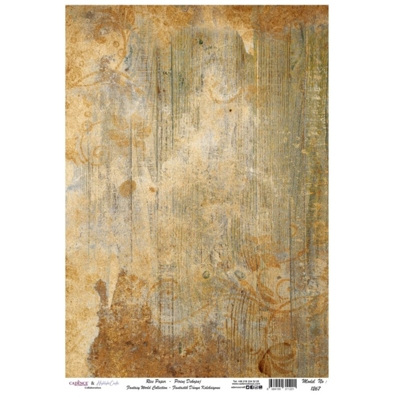 Cadence Rýžový papír Cadence - Dřevo v písku - VYBERTE VELIKOST - Rýžový papír Cadence, A4 - Dřevo v písku
