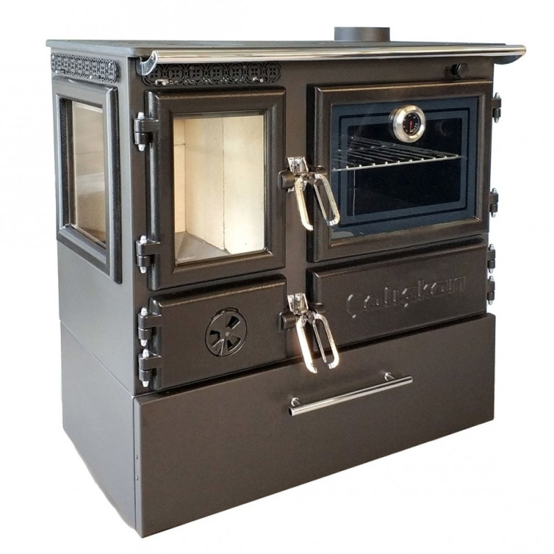 Sporák na tuhá paliva GURMET 3D-BOX P - černý