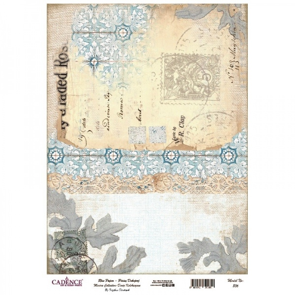 Rýžový papír A4 - Vintage koláž Aladine