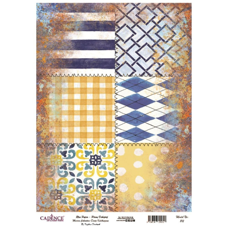 Cadence Rýžový papír Cadence - Rezavé pozadí - VYBERTE VELIKOST - Rýžový papír Cadence, A4 - Rezavé pozadí