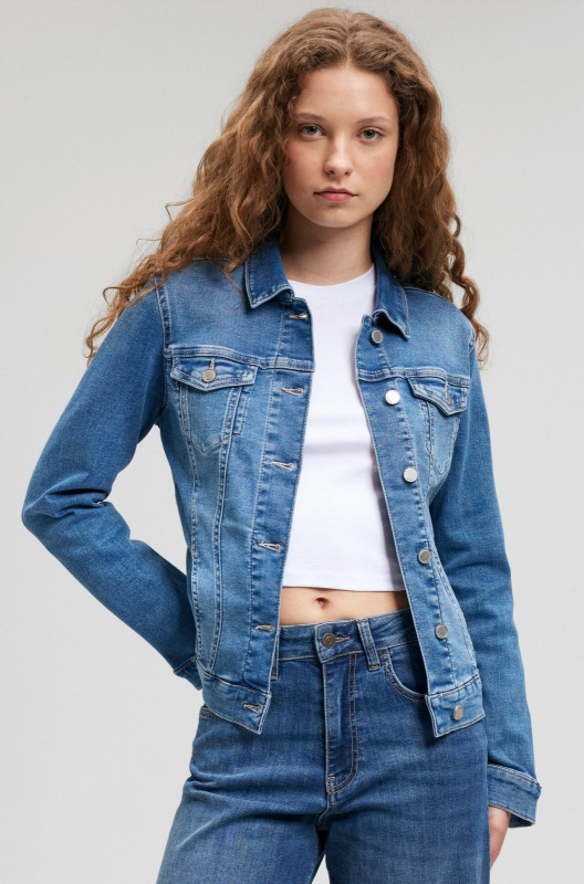 Dámská džínová bunda MAVI Daisy klasicky modrá - sepraná - XXL