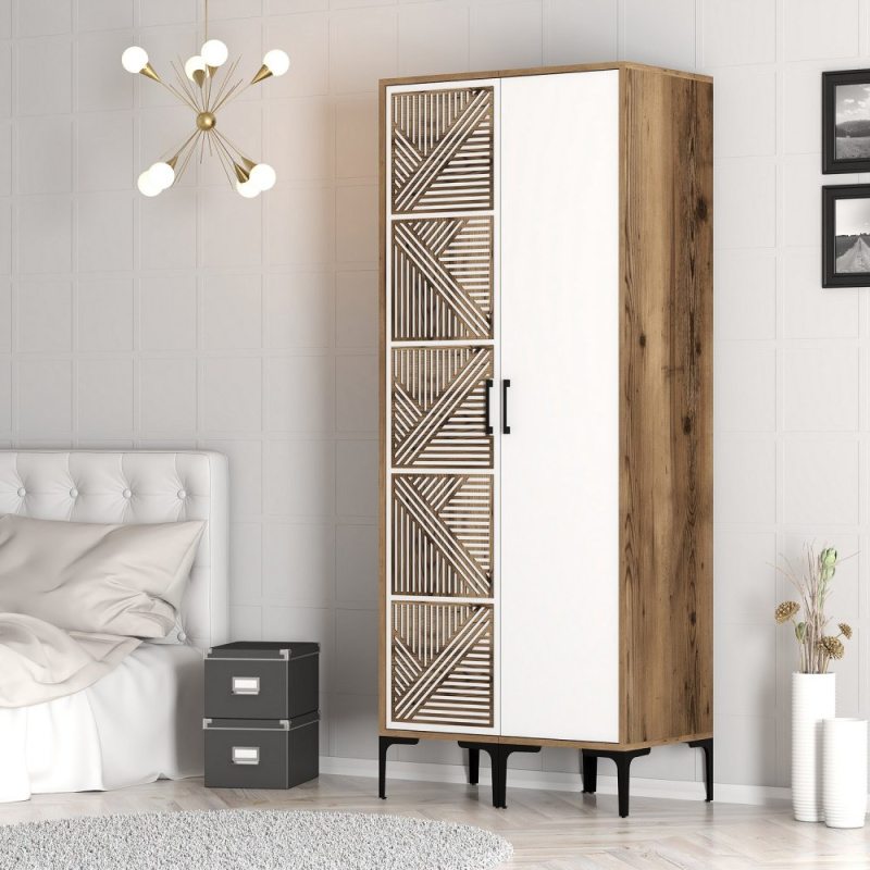 Šatní skříň Kumsal PS - Walnut, White