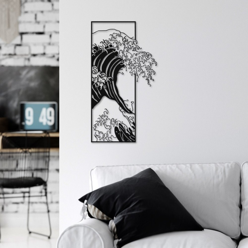 Dekorativní kovový doplněk na zeď Waves 3