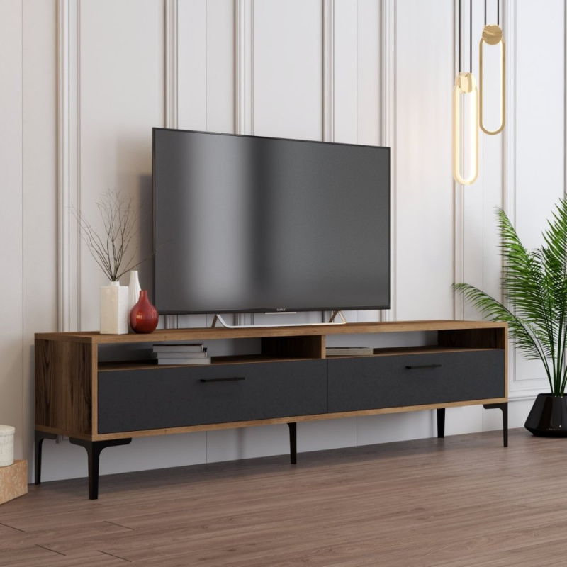 TV stolek Istanbul 2 - Walnut Anthracite