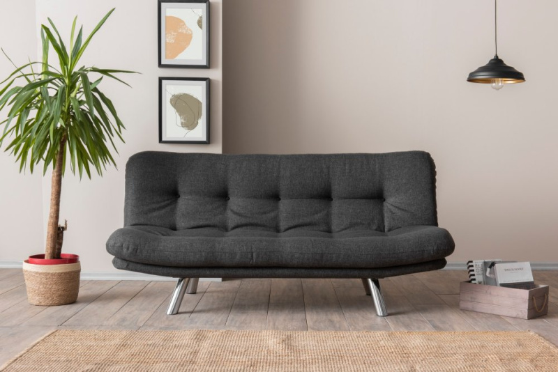 Trojmístná rozkládací pohovka Misa Small Sofabed - Dark Grey