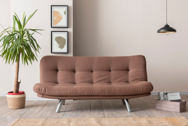 Trojmístná rozkládací pohovka Misa Small Sofabed - Light Brown