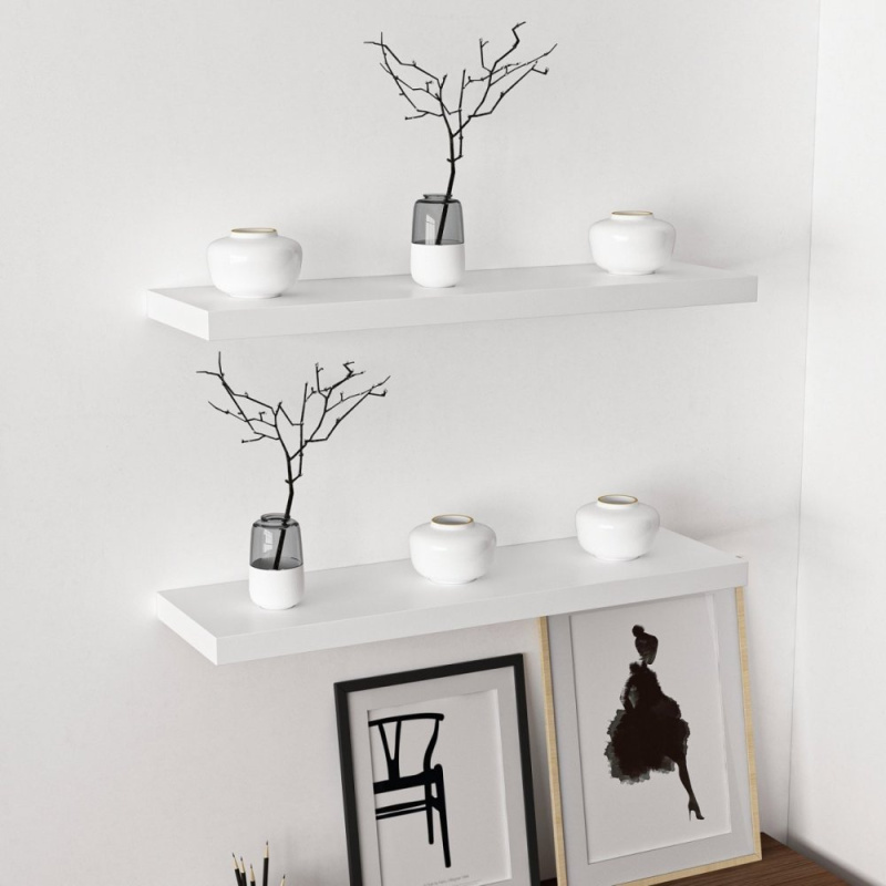 Nástěnná police Gizli2 80 - White