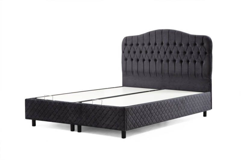 Rám dvoulůžkové postele s čelem Vassi 150 x 200 - Anthracite