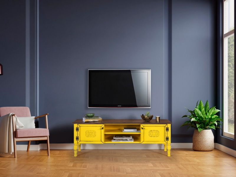 TV stěna / Sestava pod TV Ada TV - Yellow