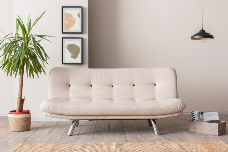 Trojmístná rozkládací pohovka Misa Small Sofabed v3 - Cream