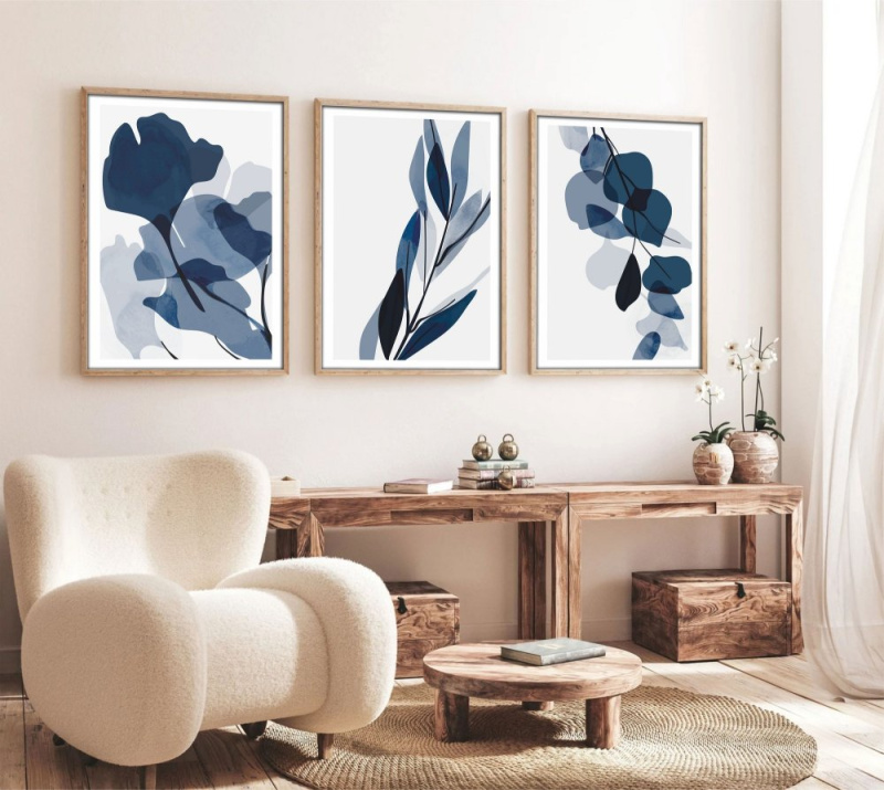 Dekorativní rámovaný obraz z MDF (3 kusy) Huhu207 - 50 x 70