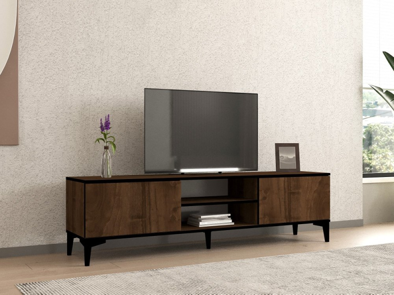 TV stolek Erem - Walnut, Black