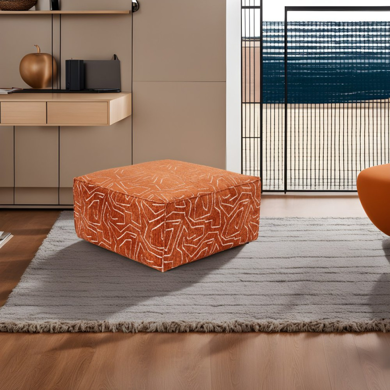 Puf Lora Pouffe - Orange