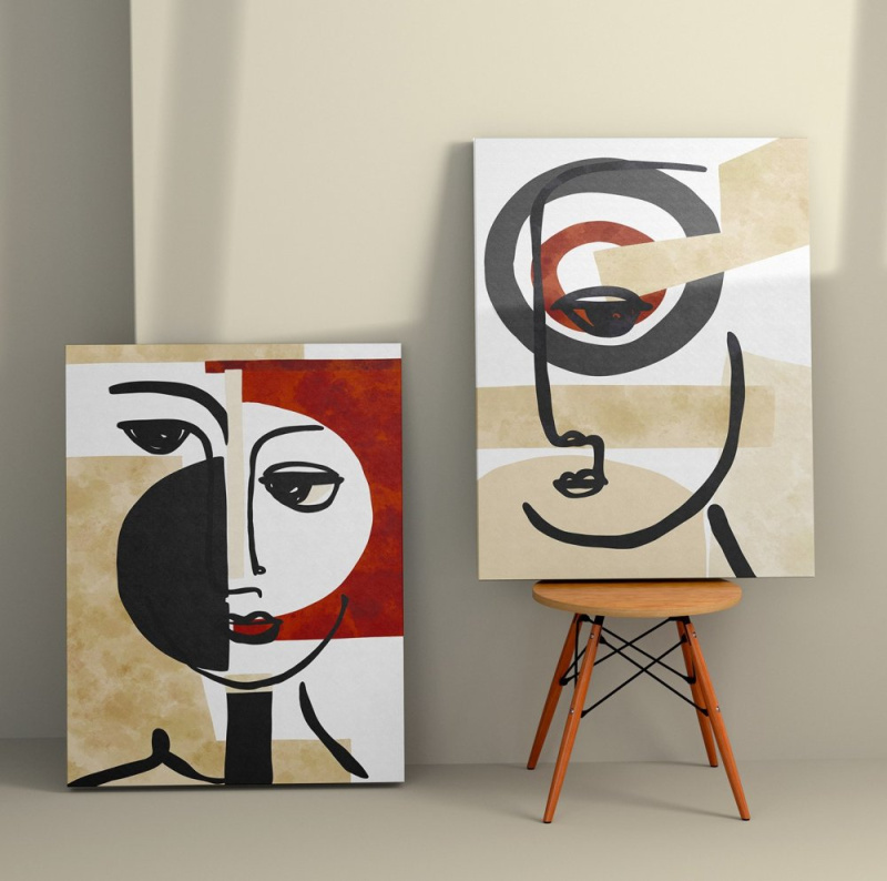 Dekorativní obraz na plátně (2 kusy) 2KNV4234 - 50 x 70