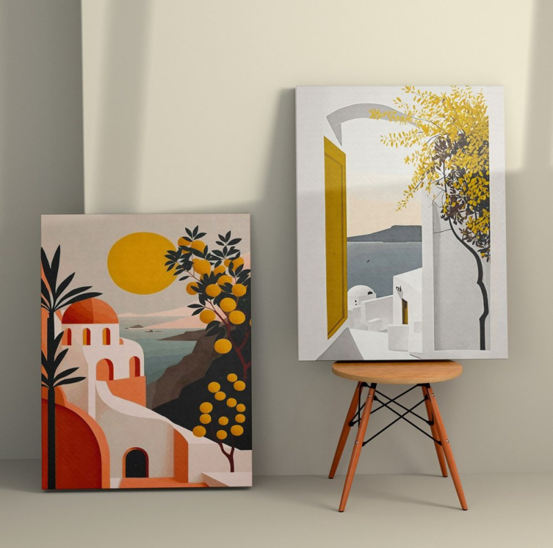 Dekorativní obraz na plátně (2 kusy) 2KNV4328 - 50 x 70