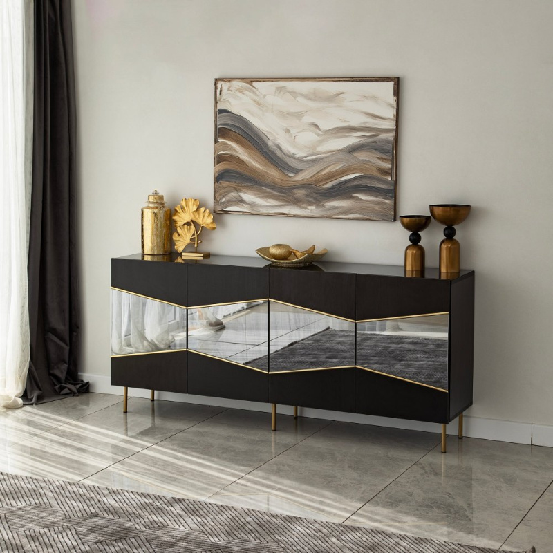 Konzolový stolek Nice - Black, Fume