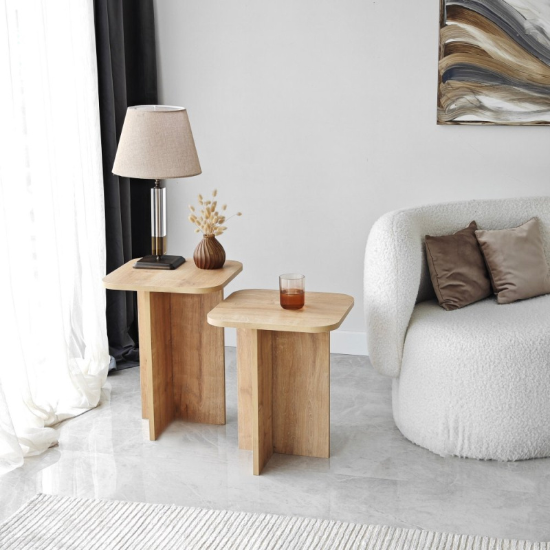 Sada odkládacích stolků Blues Set - Sapphire Oak